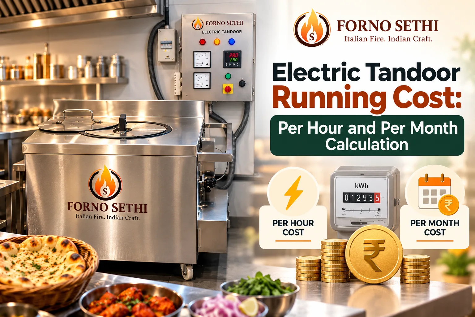 Electric Tandoor Running Cost: Per Hour and Per Month Calculation