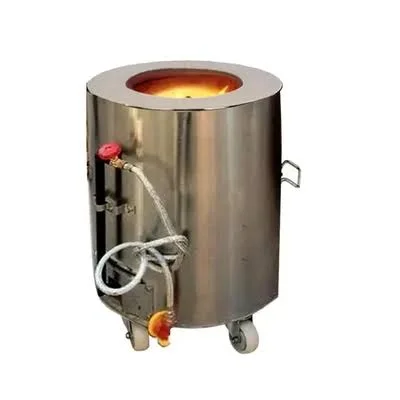 Forno Sethi SS stainless steel gas tandoor with gas pipe