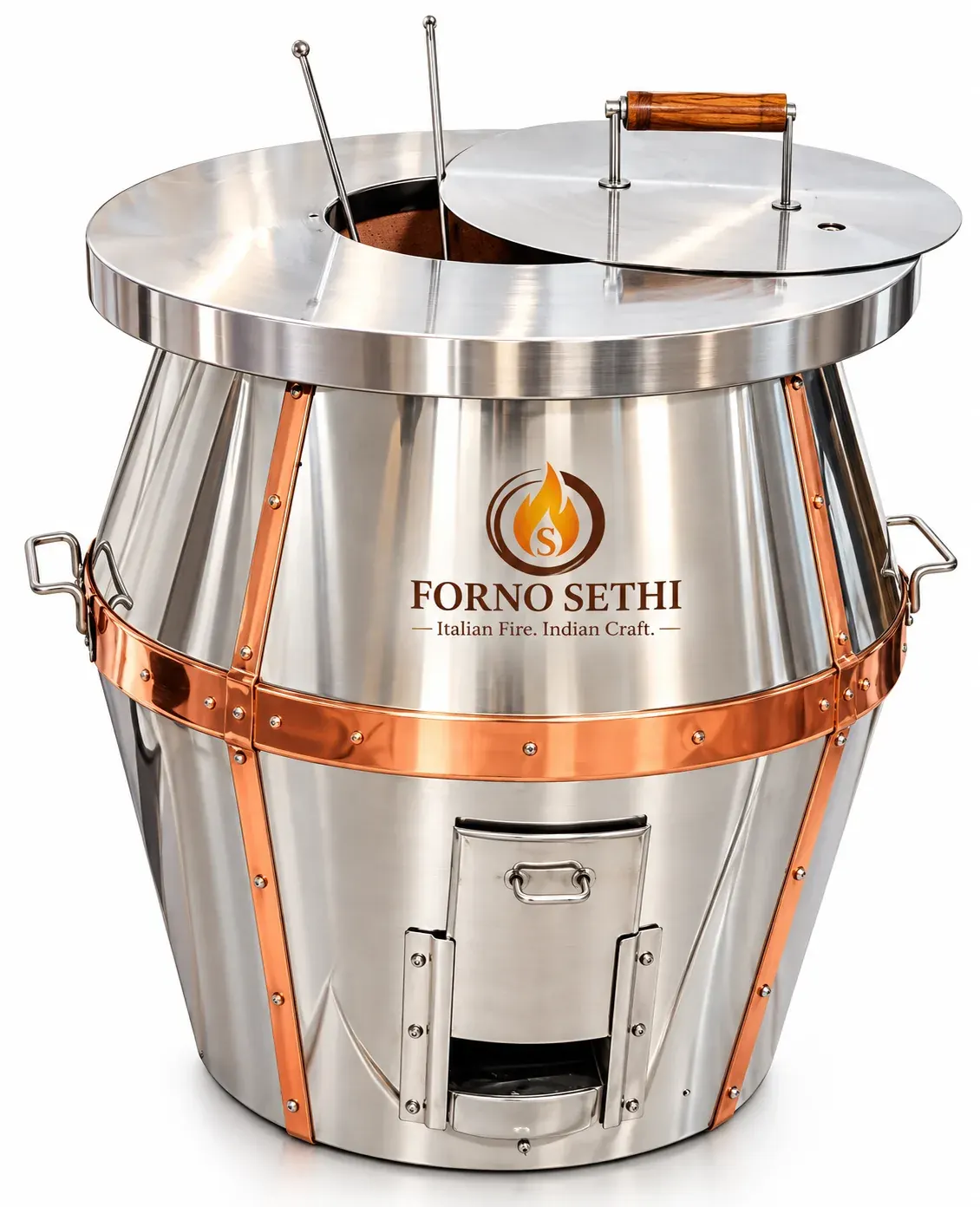 Forno Sethi mirror finish SS live kitchen tandoor